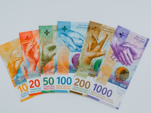 CHF paper money