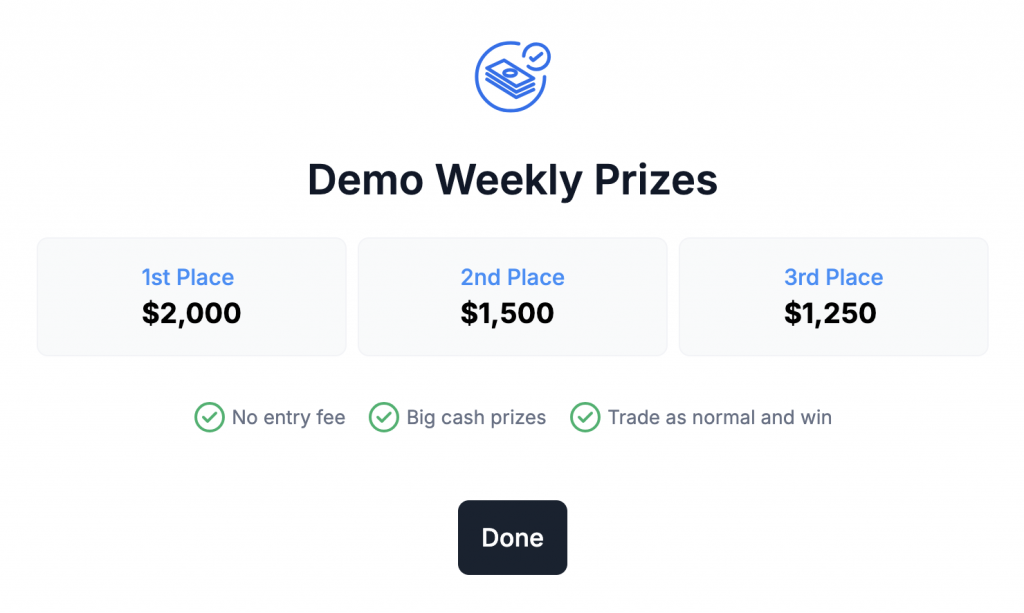 XM demo contest prizes