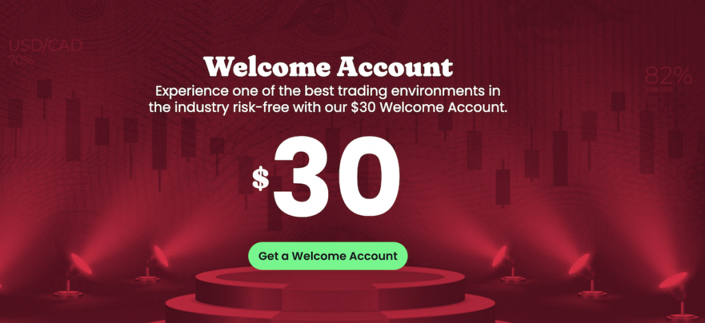 Welcome bonus at Tickmill